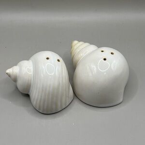 Ceramic Seashell Salt and Pepper Shakers